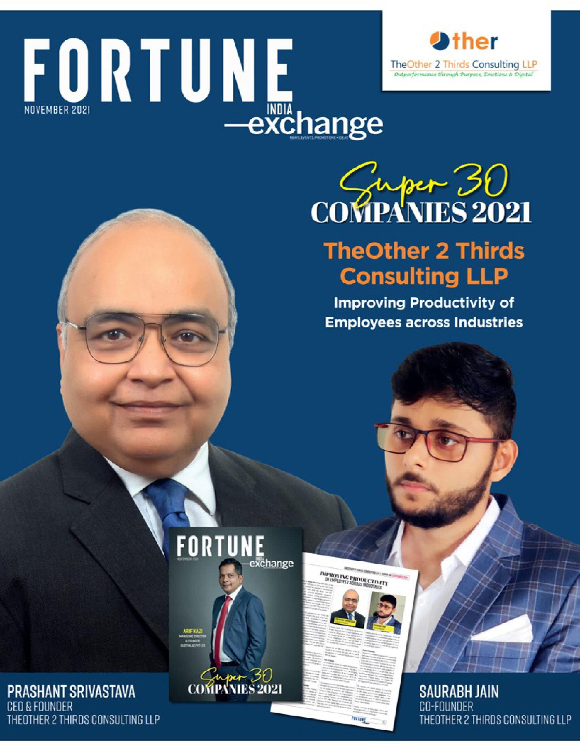 LISTED IN SUPER30 FORTUNE MAGAZINE